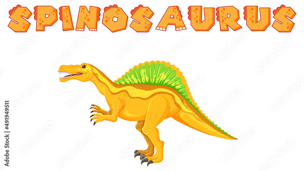 Wordcard design for spinosaurus Wordcard design for spinosaurus