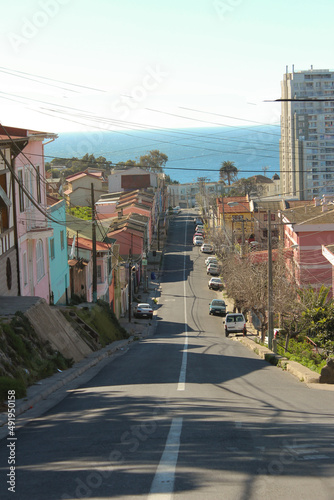 Rua da cidade litorânea, histórica de Antonina, litoral sul do Brasil photo