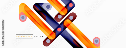 Colorful dynamic stripe composition. Lines geometric creative abstract background for wallpaper, banner or landing