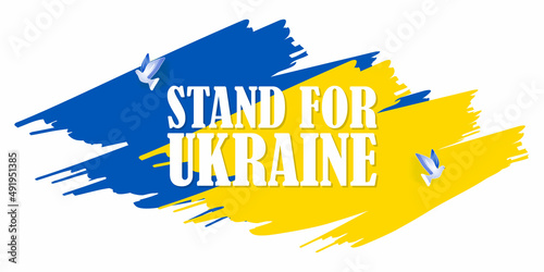 Vector illustration for peace for Ukraine and support for war victims