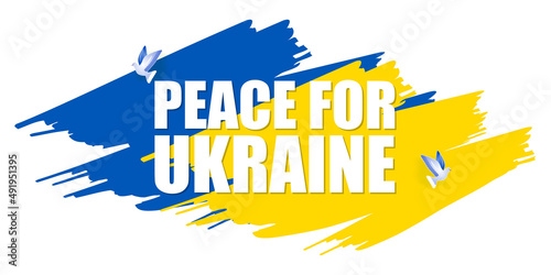 Vector illustration for peace for Ukraine and support for war victims