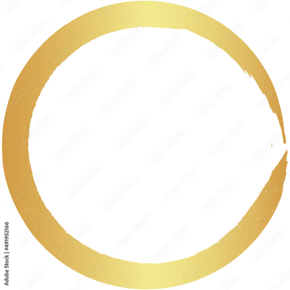 Luxury golden geometric circle shape brush. Gold paint decoration. Luxury golden geometric circle shape brush. Gold paint decoration.
