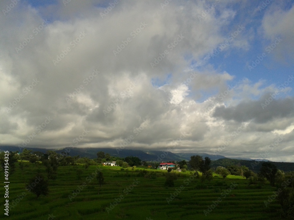 Obraz premium Clouds And Fields