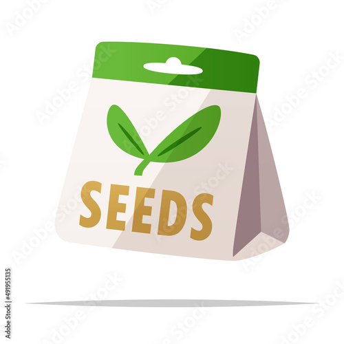 Plant seeds packet vector isolated illustration