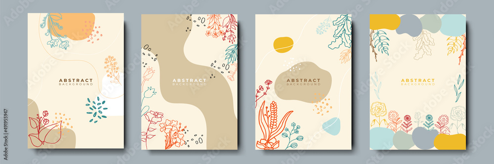 Vector design templates in simple modern style with copy space for text ...