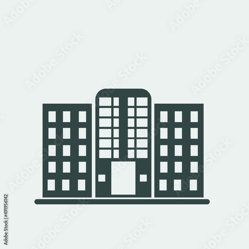 Office_building vector icon illustration sign