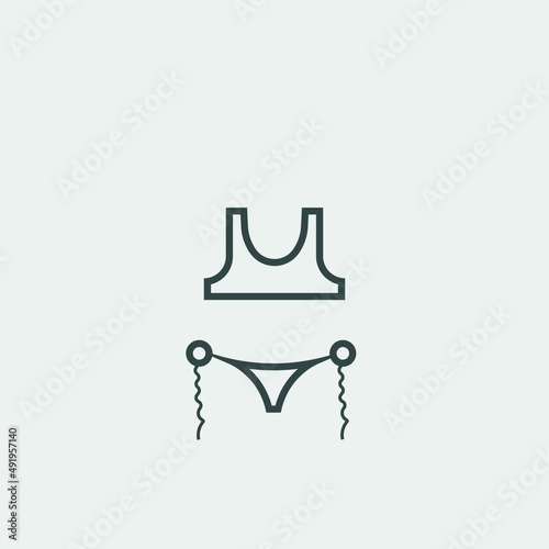 Swimwear_suit vector icon illustration sign