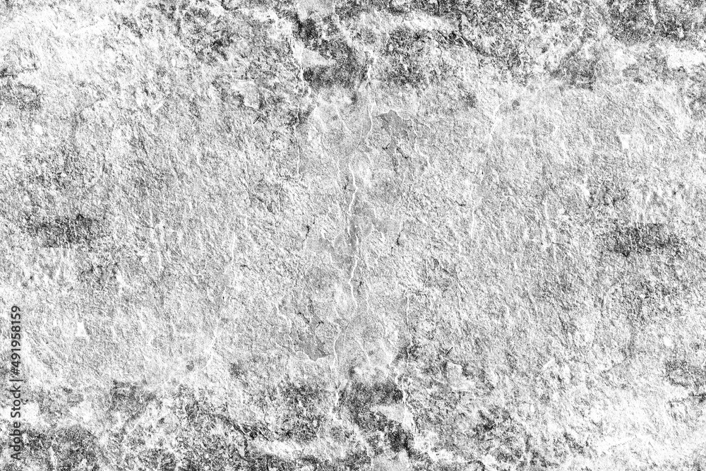 Fototapeta premium Rugged dark gray concrete plaster wall surface with grunge texture