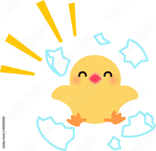 殻をやぶるヒヨコのキャラクター