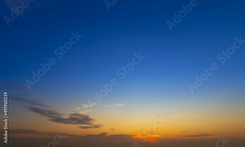 Beautiful and colourful sunset over Skies in Phuket Thailand