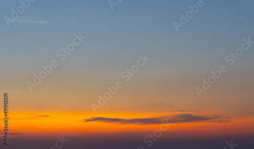 Beautiful and colourful sunset over Skies in Phuket Thailand © Elias Bitar