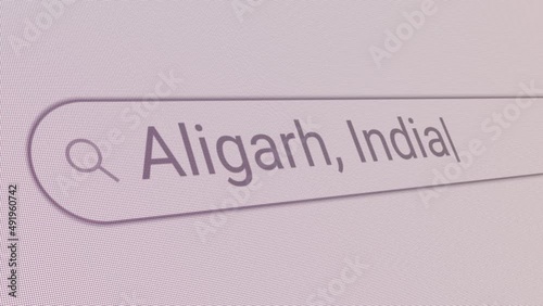 Search Bar Aligarh India 
Close Up Single Line Typing Text Box Layout Web Database Browser Engine Concept