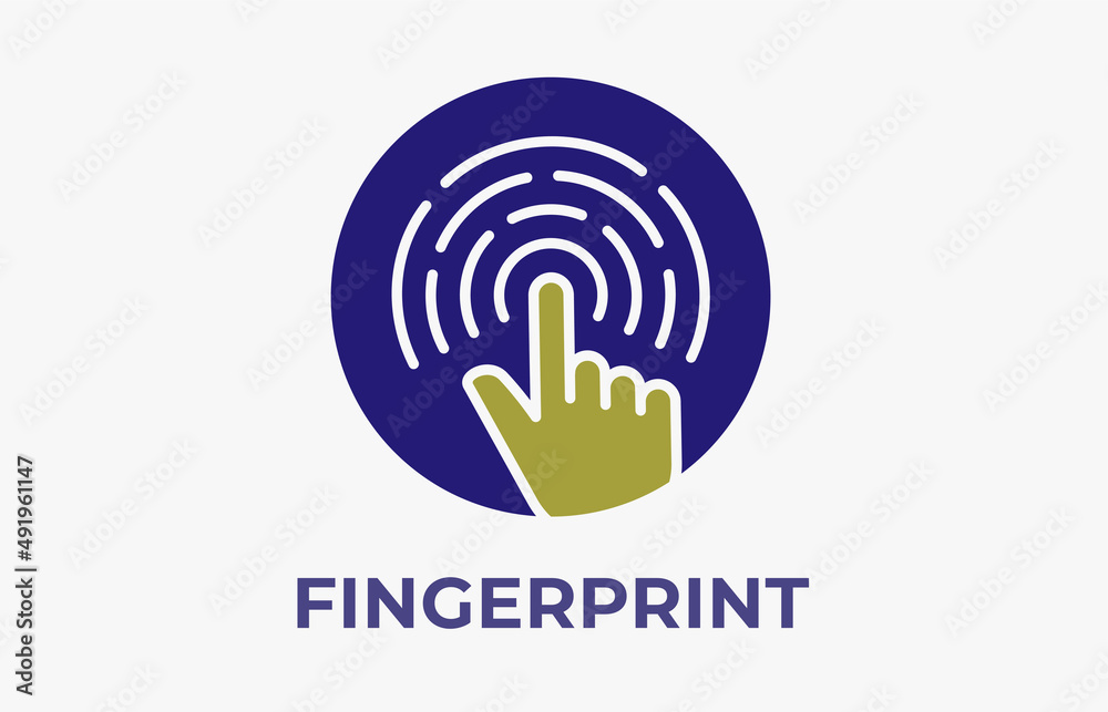 Fingerprint vector icon isolated on white background for graphic and web design.
