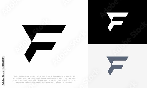 letter F logo initial vector icon design illustration