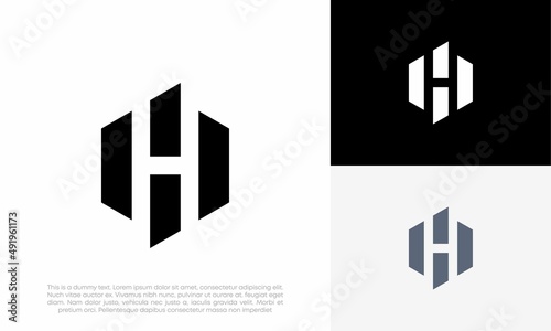 letter H logo initial vector icon design illustration