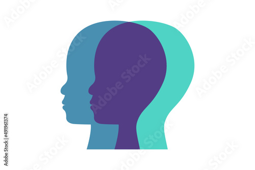 Children psychology concept illustration. Developmental psychology symbol. Isolate on a white background. Vector.