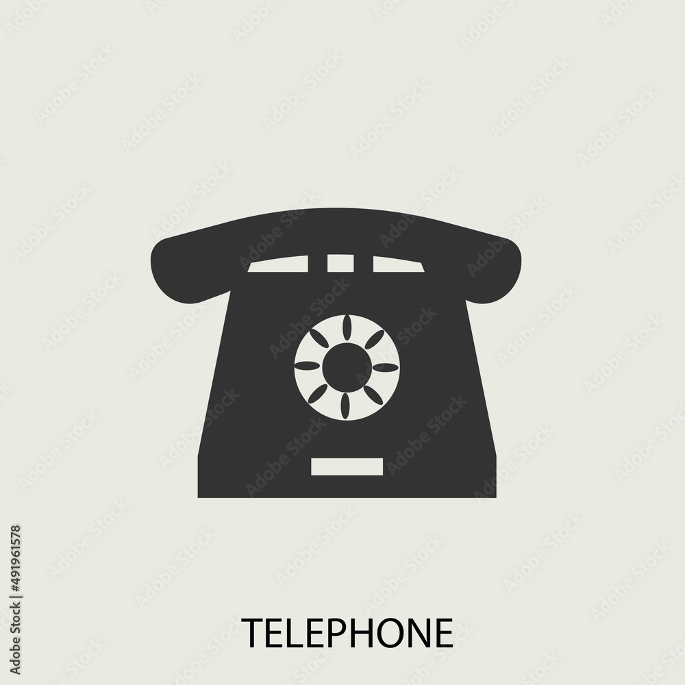 Fototapeta premium Telephone vector icon illustration sign