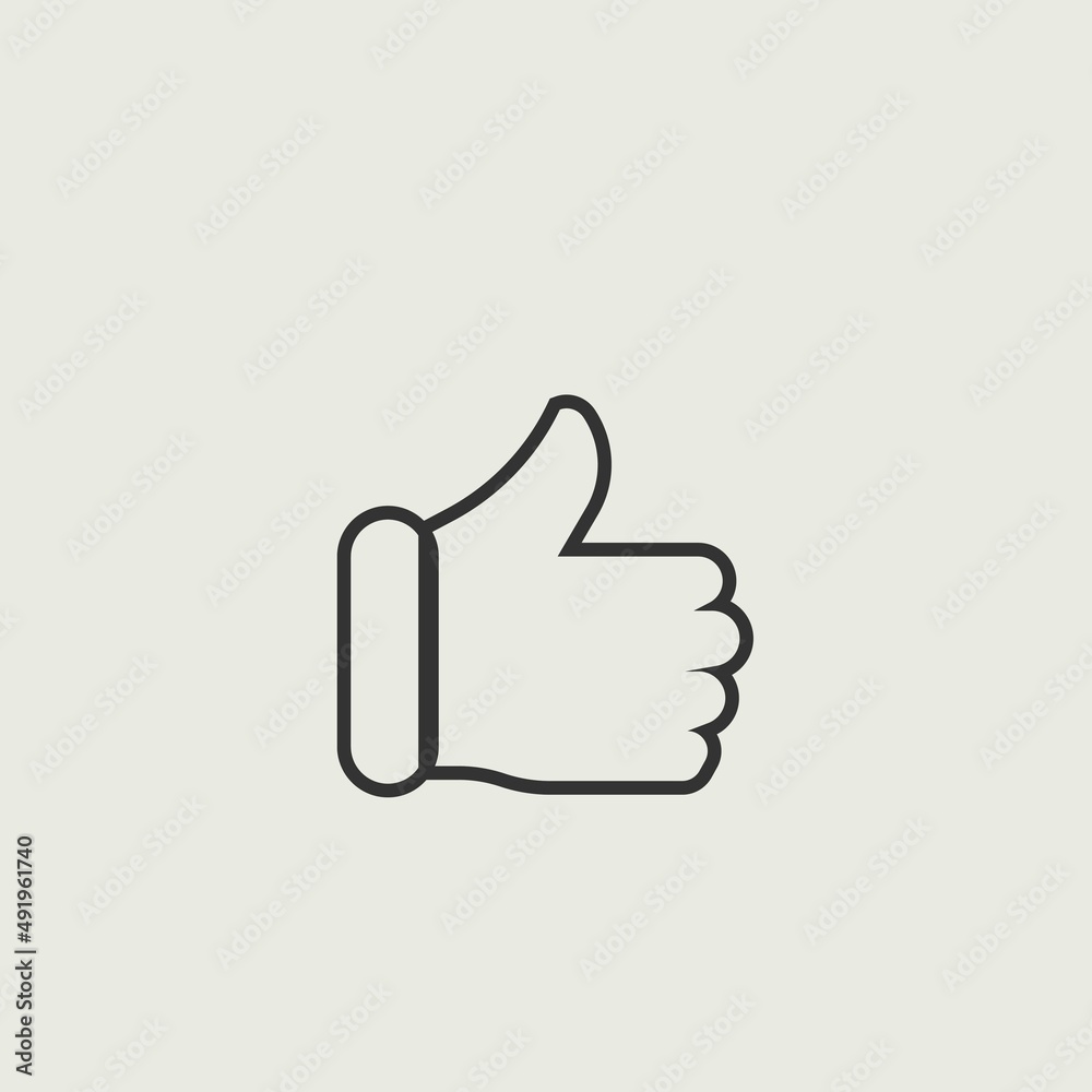 Thumbs_up vector icon illustration sign Thumbs_up vector icon illustration sign