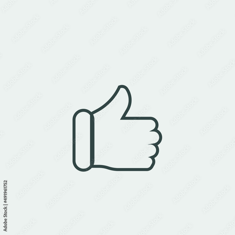 Thumbs_up vector icon illustration sign Thumbs_up vector icon illustration sign