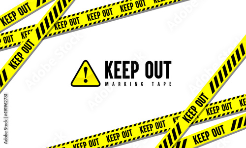 Sign tape, caution, keep out, warning, Vector illustration