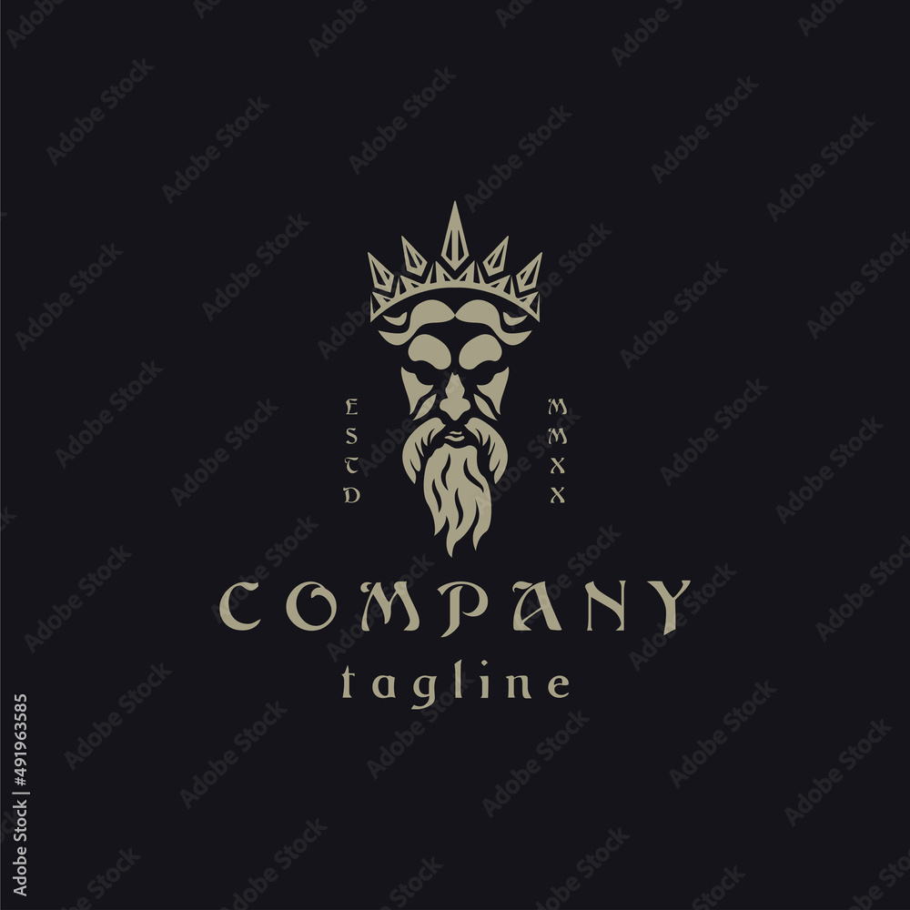 Helios the Greek god of the sun logo icon design template flat vector illustration Helios the Greek god of the sun logo icon design template flat vector illustration