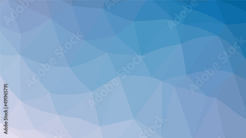 Blue polygon pattern. Low poly design 