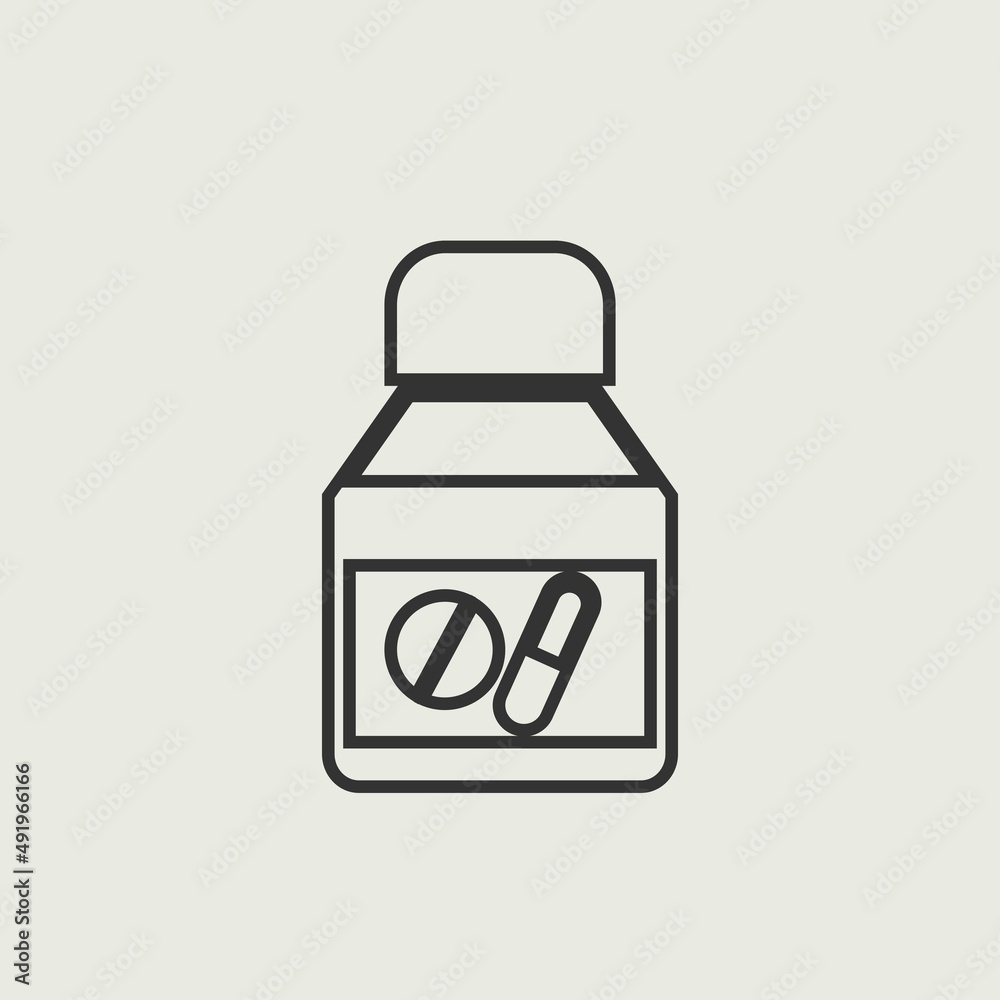 Medicine_bottle vector icon illustration sign Medicine_bottle vector icon illustration sign