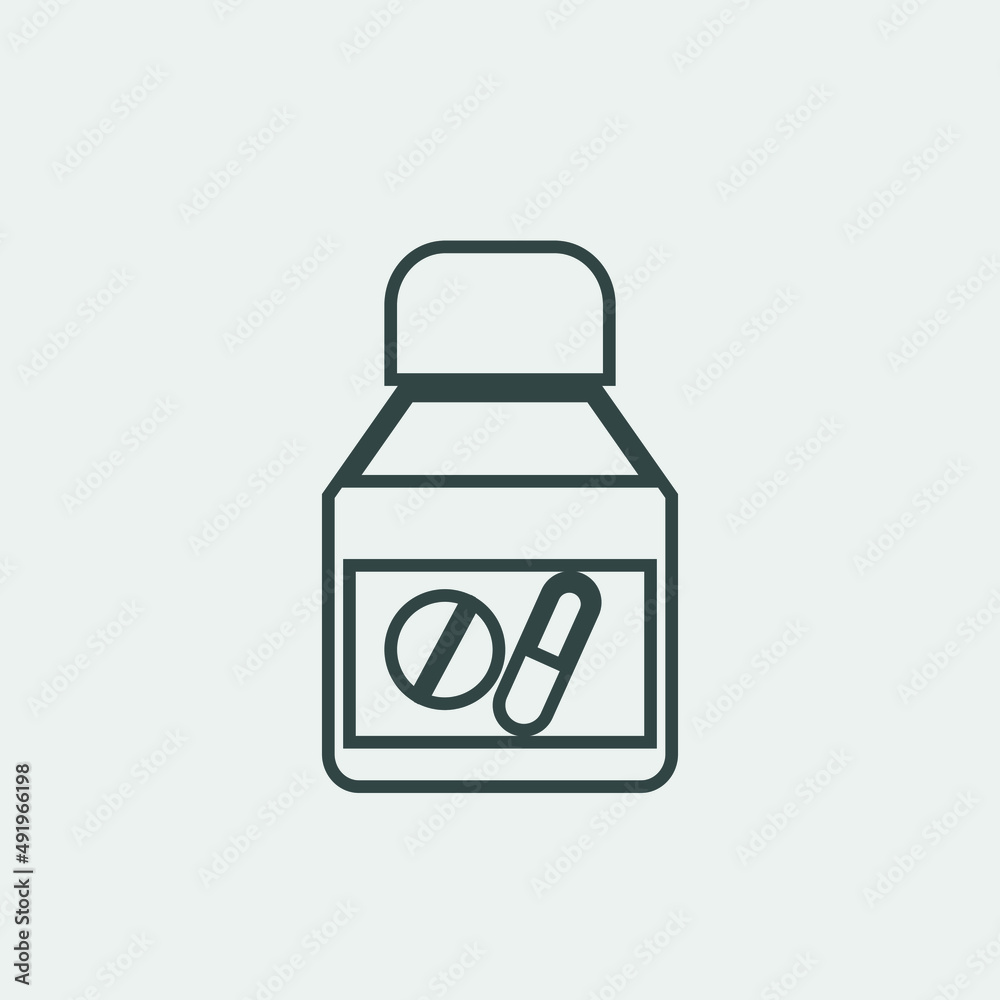 Medicine_bottle  vector icon illustration sign
