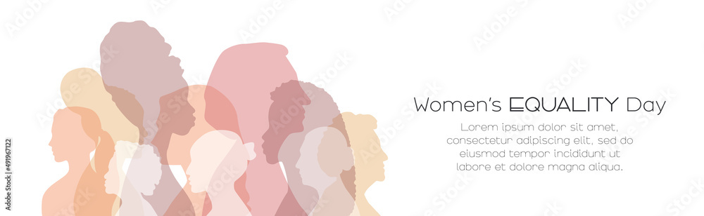 Women's Equality Day banner. Card with place for text.