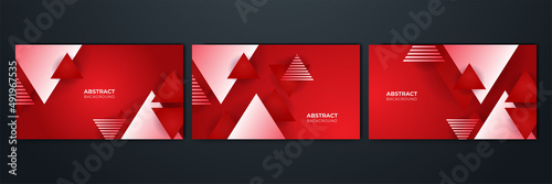 Dark red abstract background geometry shine and layer element vector for presentation design. Suit for business, corporate, institution, party, festive, seminar, and talks.