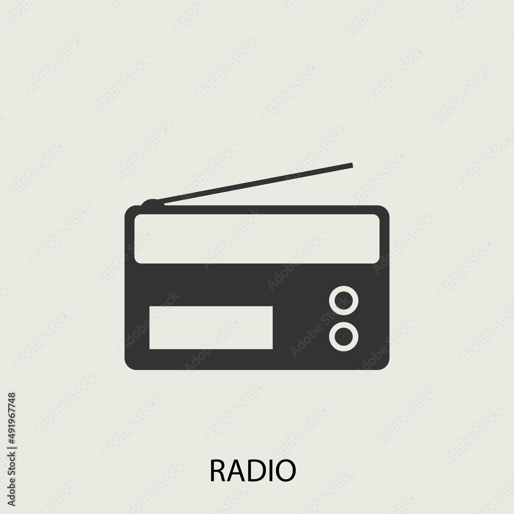 Radio vector icon illustration sign Radio vector icon illustration sign