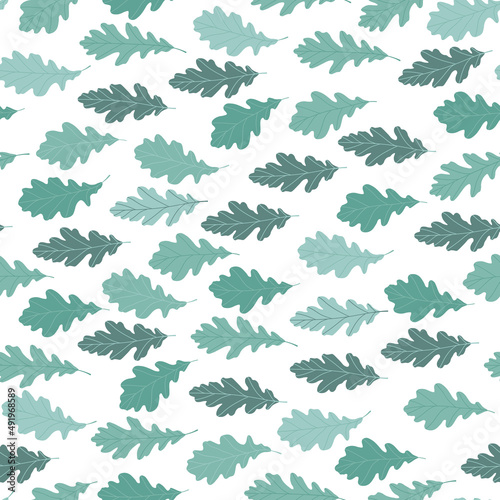 Floral seamless with hand drawn color leaves. Cute autumn background. Tropic green branches. Modern floral compositions. Fashion vector stock illustration for wallpaper, poster, card, fabric, textile.