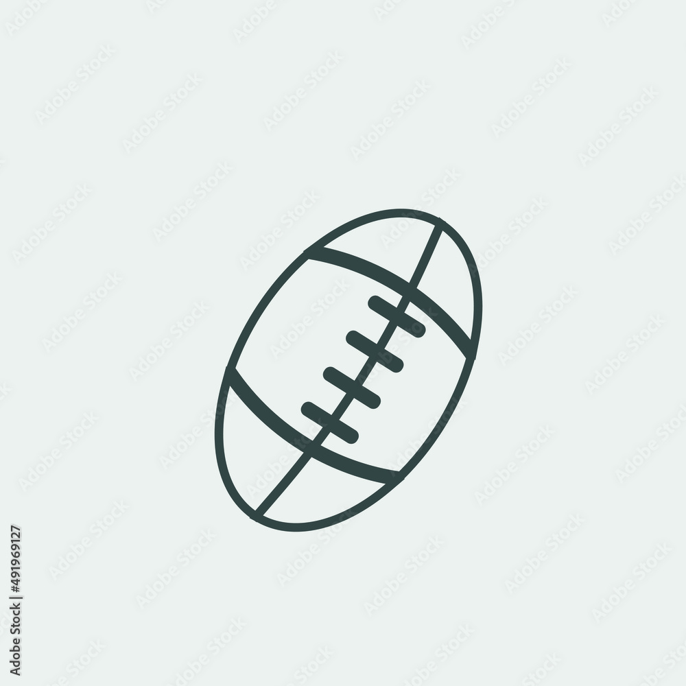 American_football vector icon illustration sign
