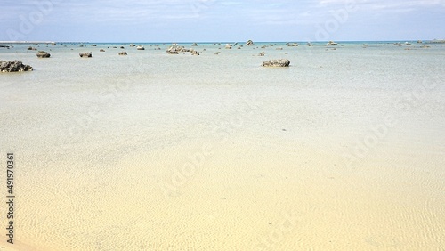 beach and sea in miyakojima city  photo