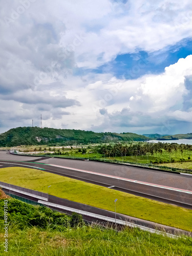Canvas Print Moto GP race track taken at Mandalika Circuit, Indonesia