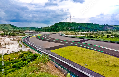 Photography Moto GP race track taken at Mandalika Circuit, Indonesia