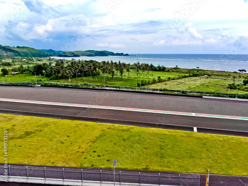 Photography Moto GP race track taken at Mandalika Circuit, Indonesia