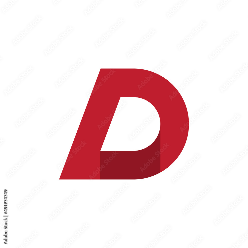 letter D with 3d perspective logo design letter D with 3d perspective logo design