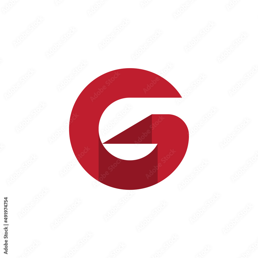 Fototapeta premium letter G with 3d perspective logo design