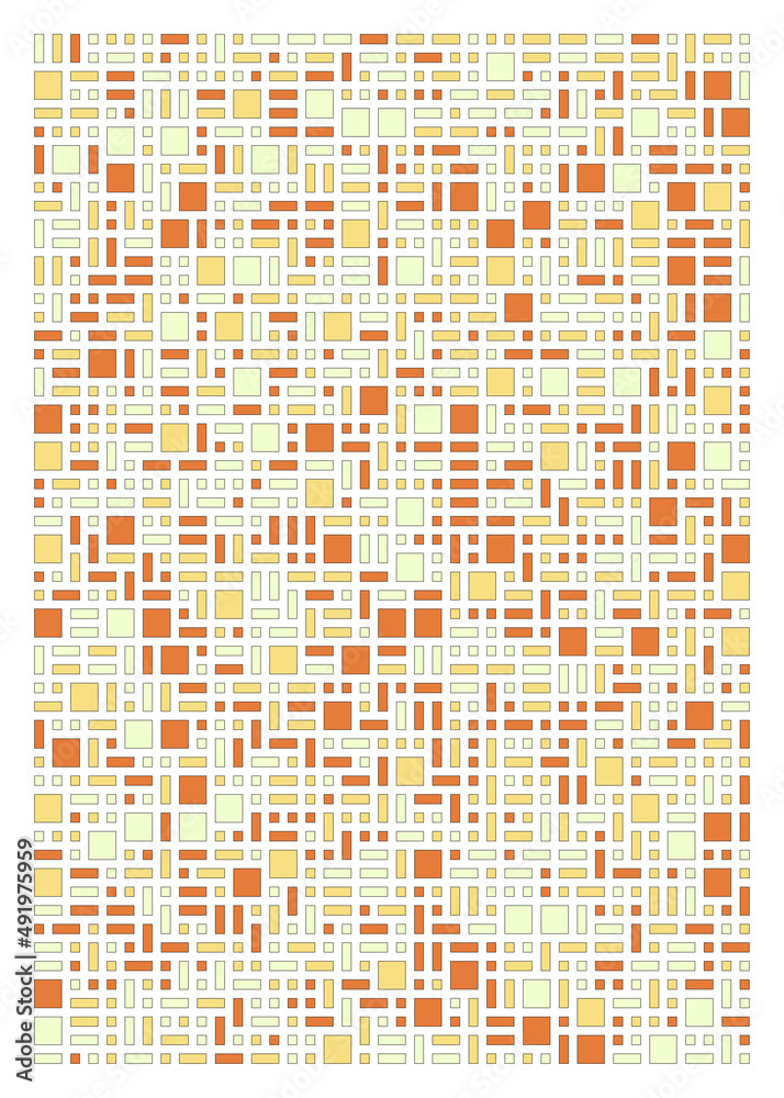 Fototapeta premium Offset Quads generative art background art illustration