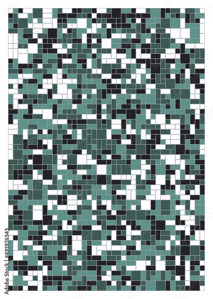 Fototapeta premium Offset Quads generative art background art illustration