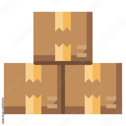 DELIVERY BOX flat icon,linear,outline,graphic,illustration