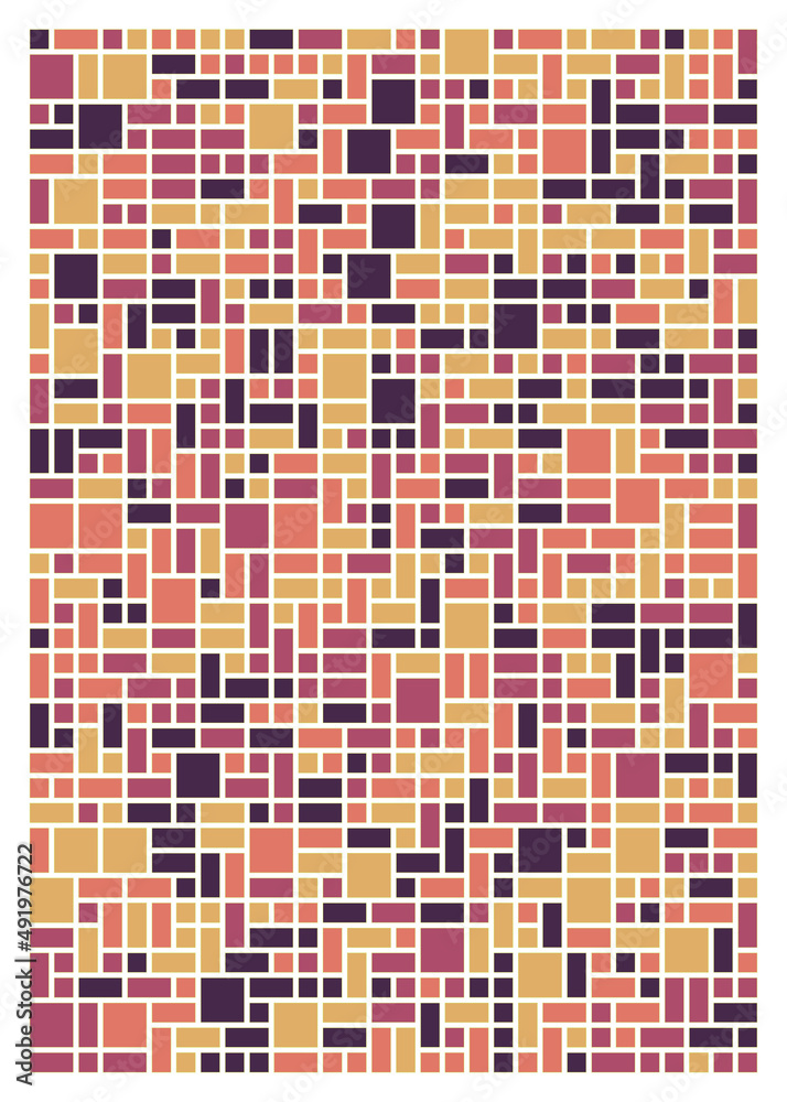 Fototapeta premium Offset Quads generative art background art illustration