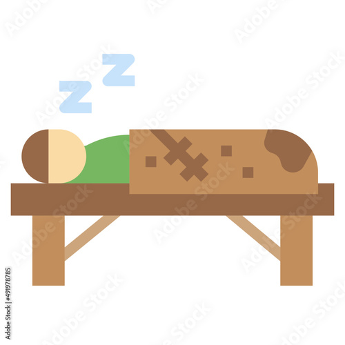 SLEEPING flat icon,linear,outline,graphic,illustration