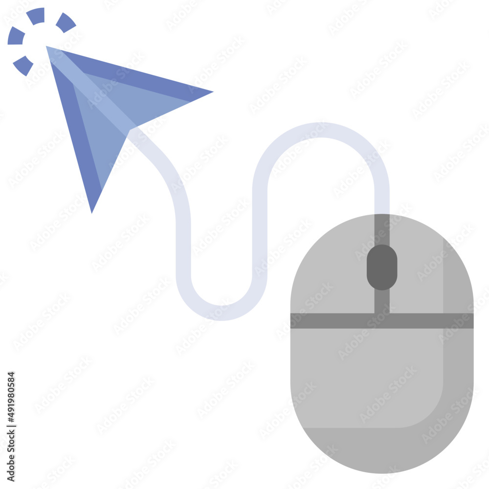 MOUSE flat icon,linear,outline,graphic,illustration