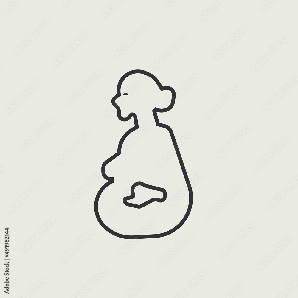 Pregnant_woman vector icon illustration sign Pregnant_woman vector icon illustration sign