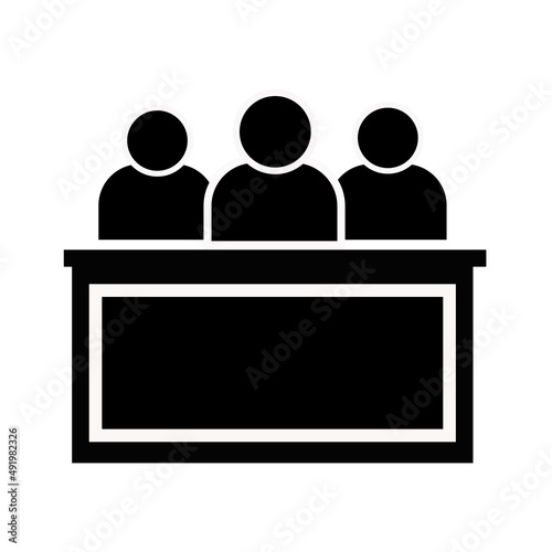 Jury icon isolated on white background. Vector illustration.