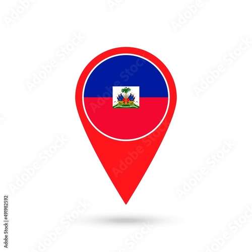 Free Download Map pointer with contry Haiti. Haiti flag. Vector illustration. - GFXLoad