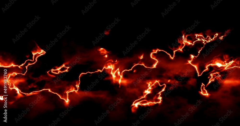 abstract dark fire storm on a black background