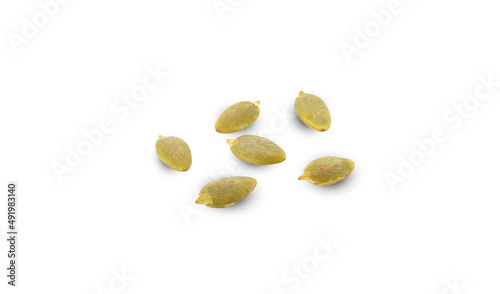 Pumpkin seeds isolated on a white background